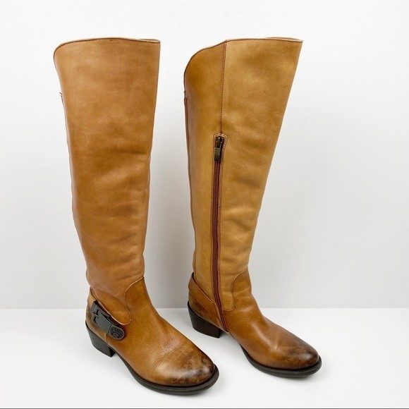 Vince Camuto Bedina Leather Knee High Riding Boots Size 5.5 - Picture 2 of 16